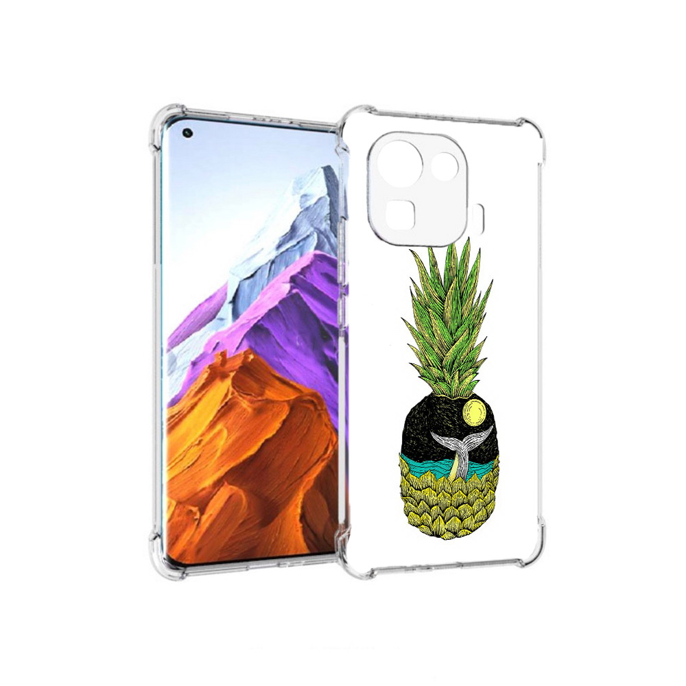 

Чехол MyPads Tocco для Xiaomi 11 Pro ананас с китом (PT144585.286.220), Прозрачный, Tocco