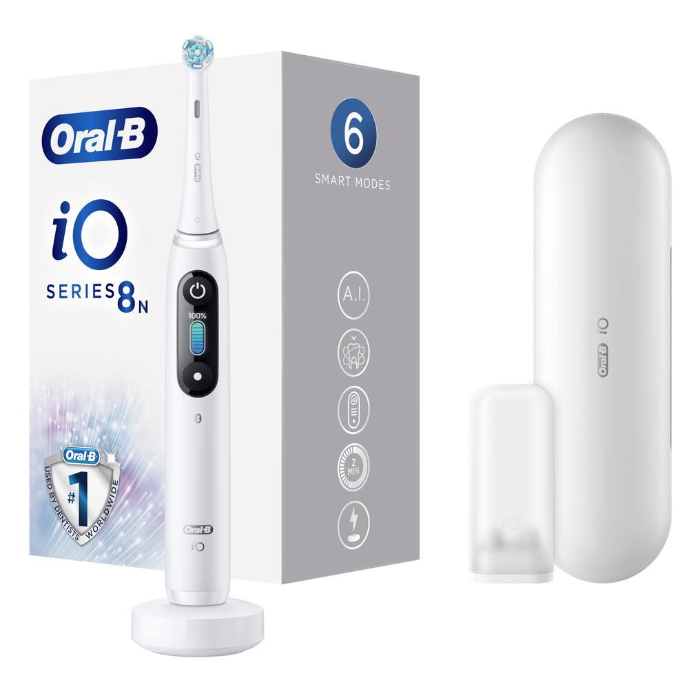 фото Электрическая зубная щетка oral-b io 8 white alabaster