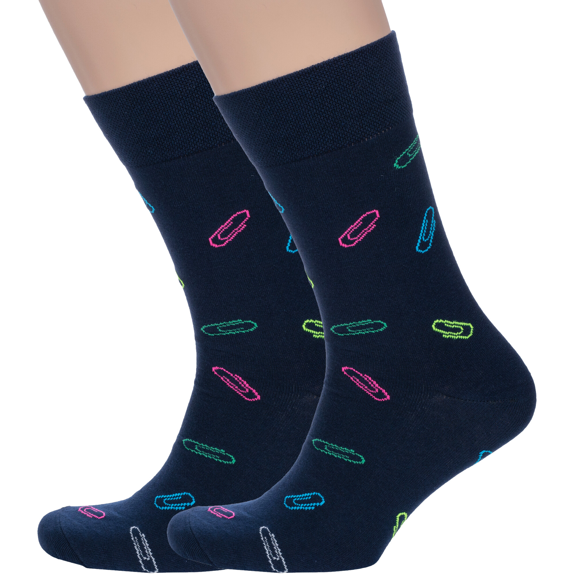 Комплект носков мужских MoscowSocksClub 2-nm-589 синих 29 2 пары