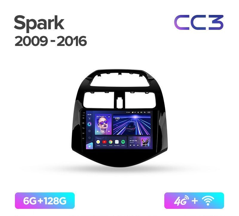 Магнитола TEYES CC3 6128ГБ CHEVROLET SPARK 2009-2016 г 4089000₽