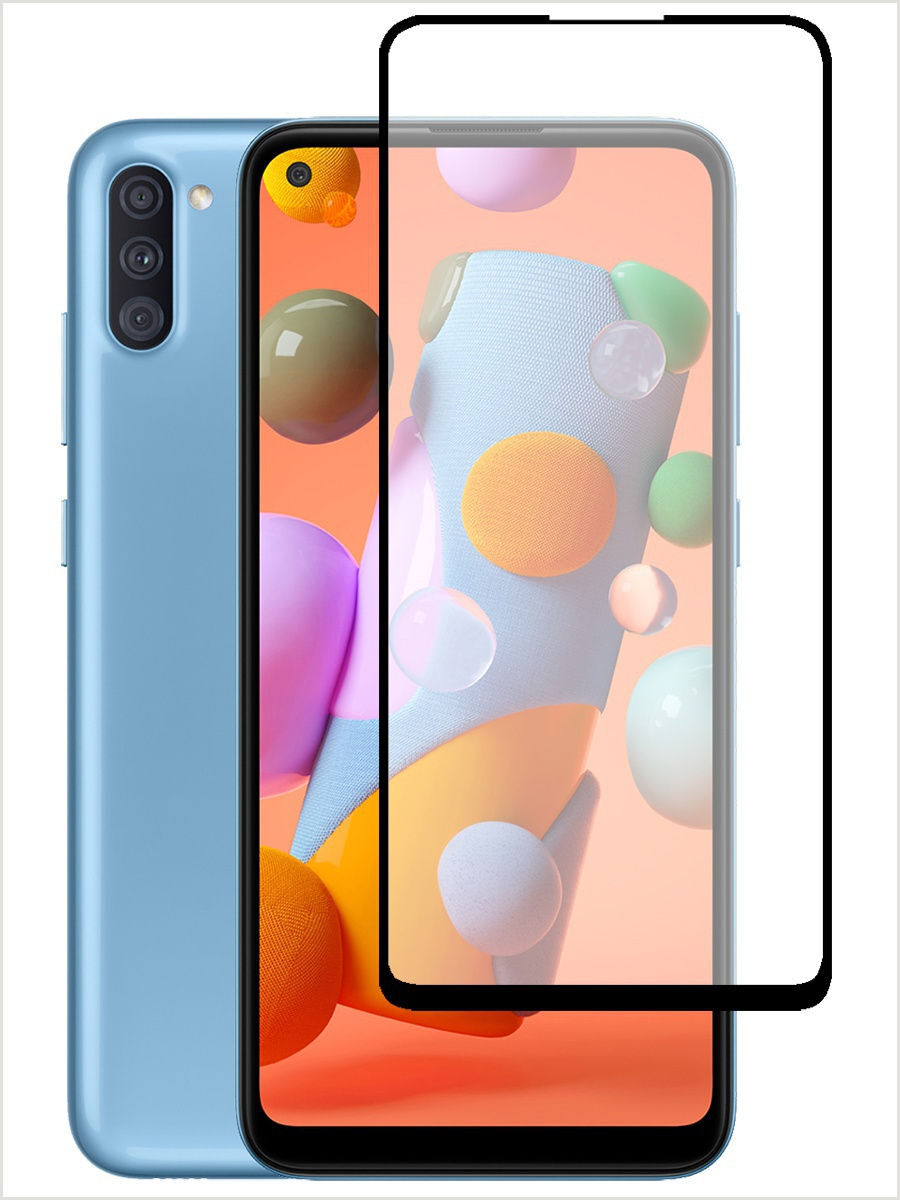

Защитное стекло для Samsung M115F Galaxy M11 полное покрытие, черный