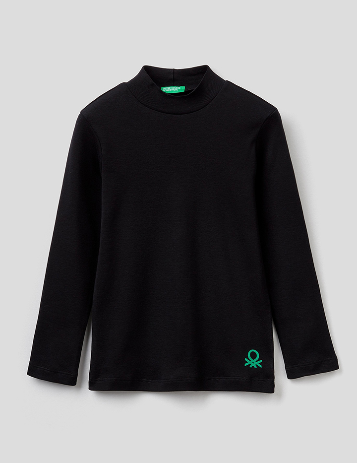 

Водолазка для мальчиков Benetton цв. черный р.146, 21A_3I9WC2196