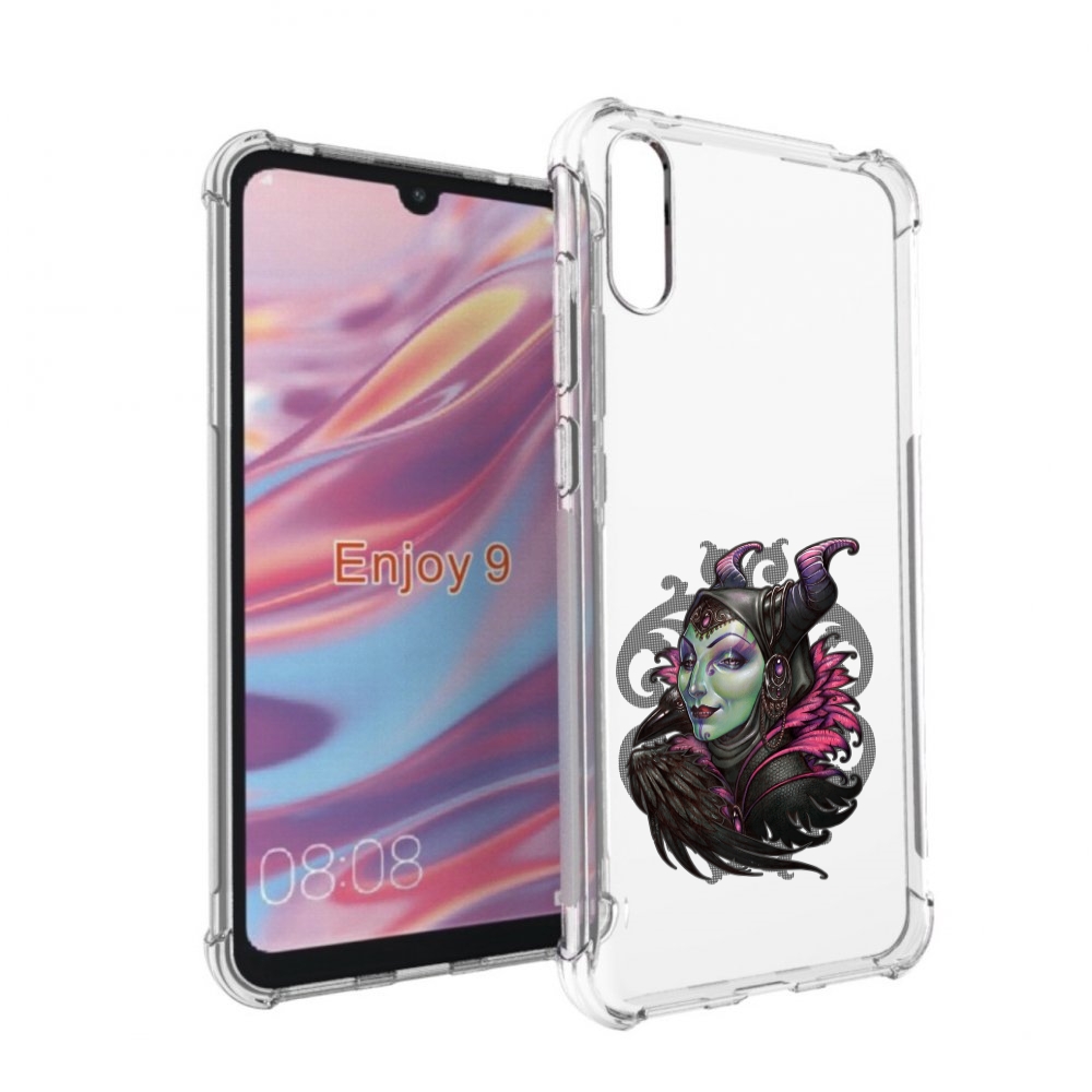 

Чехол бампер MyPads зеленая девушка с вороном для Huawei Enjoy 9, Прозрачный, Tocco