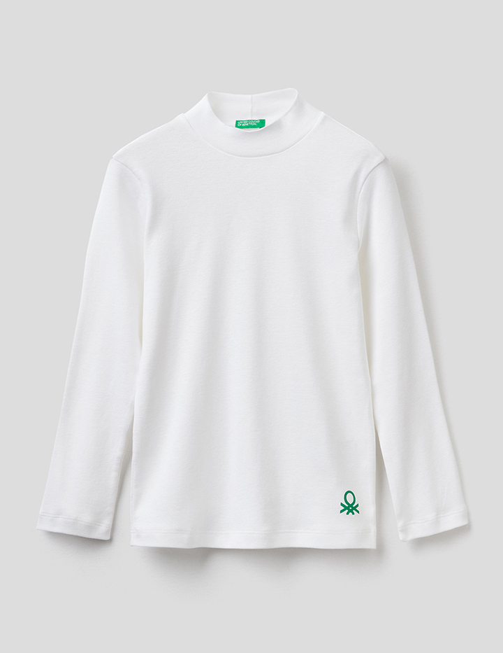 фото Водолазка для мальчиков benetton цв. белый р.116 united colors of benetton