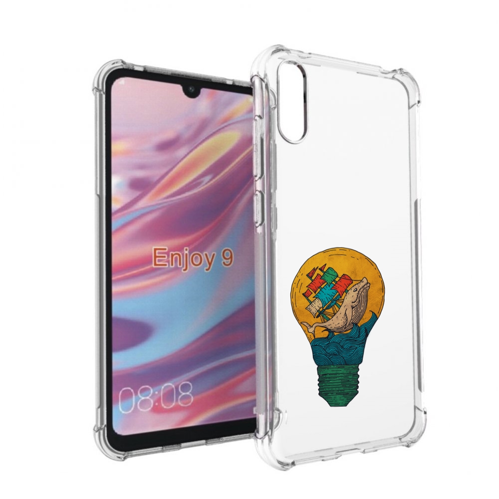 Чехол бампер MyPads кит в лампочке с парусами для Huawei Enjoy 9