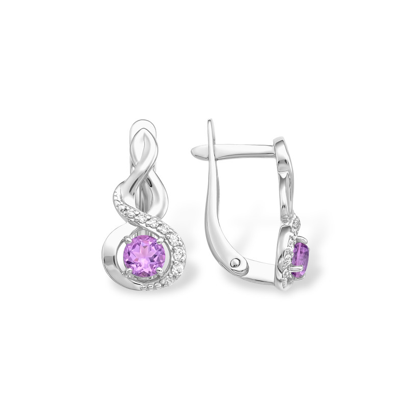 

Серьги из серебра EFREMOV 12210111357, аметист, 12210111357