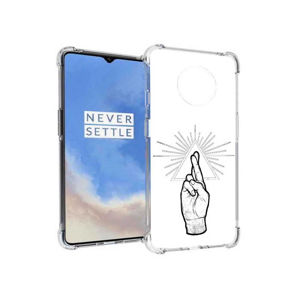 

Чехол MyPads Tocco для OnePlus 7T черно белая рука (PT227044.138.681), Прозрачный, Tocco