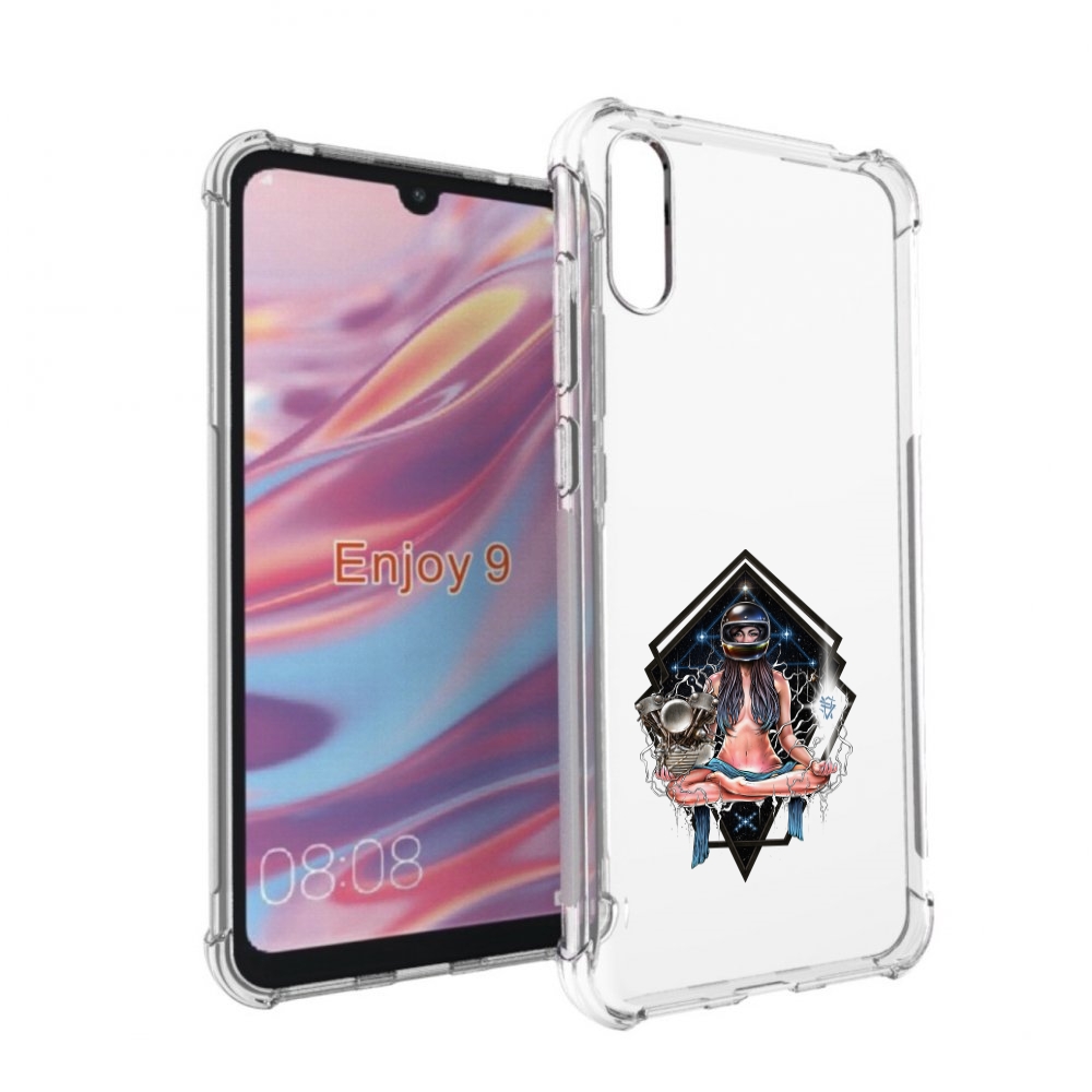 

Чехол бампер MyPads красивая девушка в шлеме для Huawei Enjoy 9., Прозрачный, Tocco