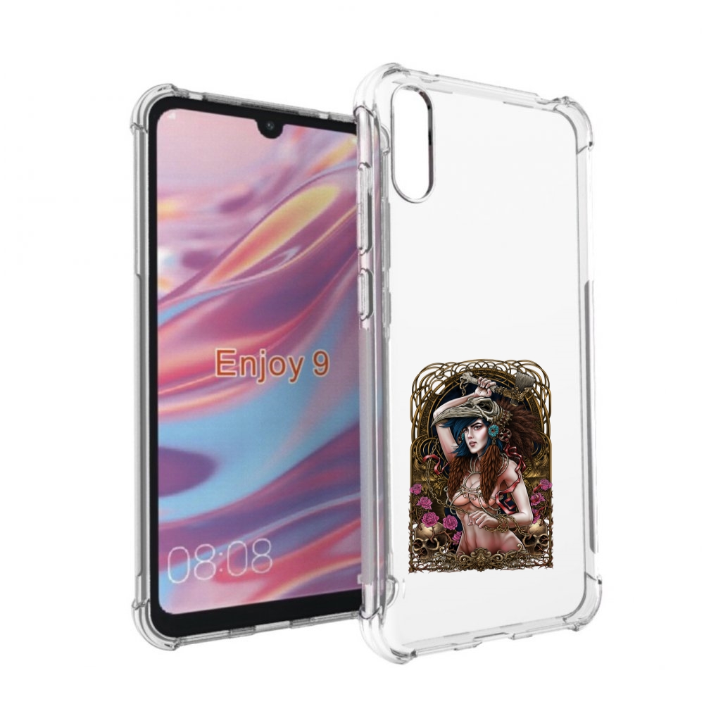 Чехол бампер MyPads красивая девушка рисунок для Huawei Enjoy 9.