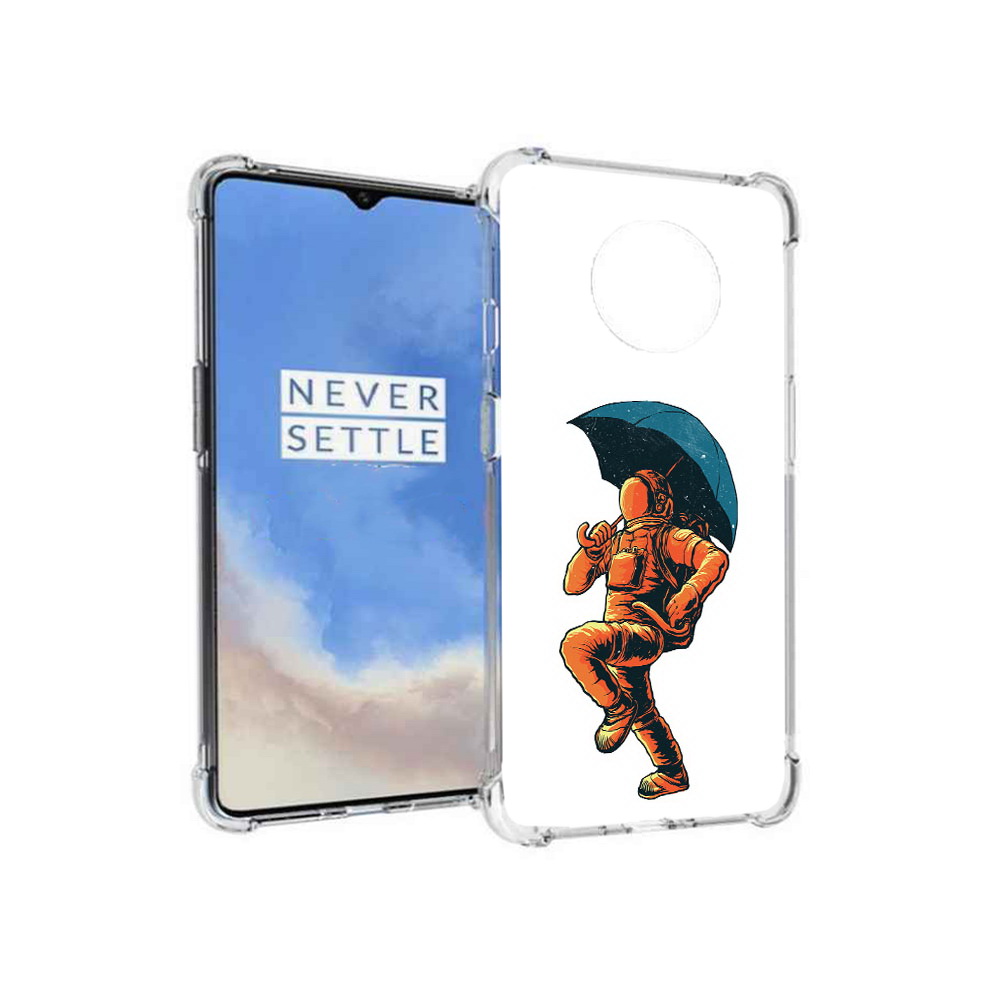 

Чехол MyPads Tocco для OnePlus 7T шагающий космонавт с зонтом (PT227044.138.695), Прозрачный, Tocco
