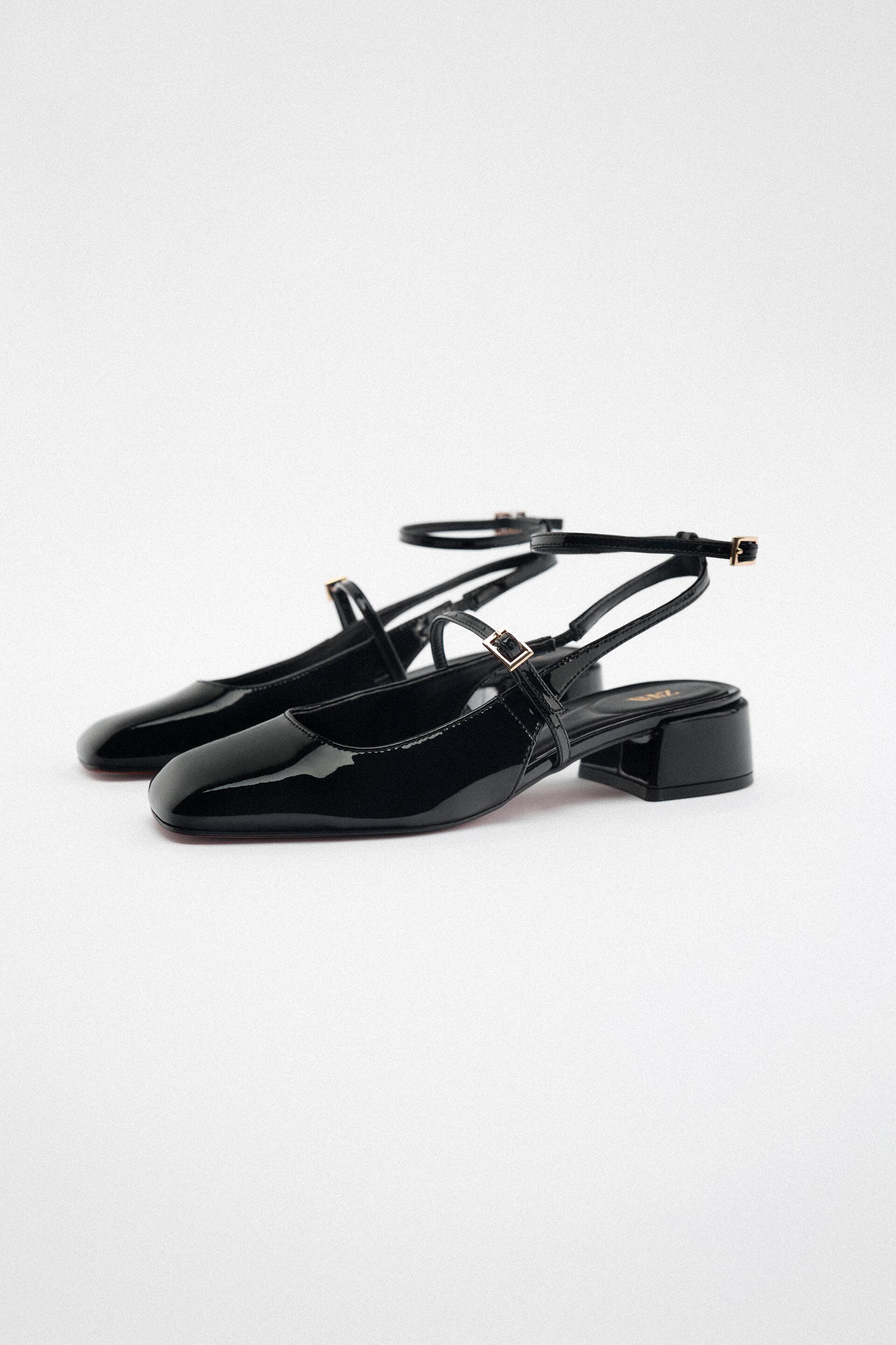 Туфли женские ZARA 12258010 черные 40 RU (доставка из-за рубежа)