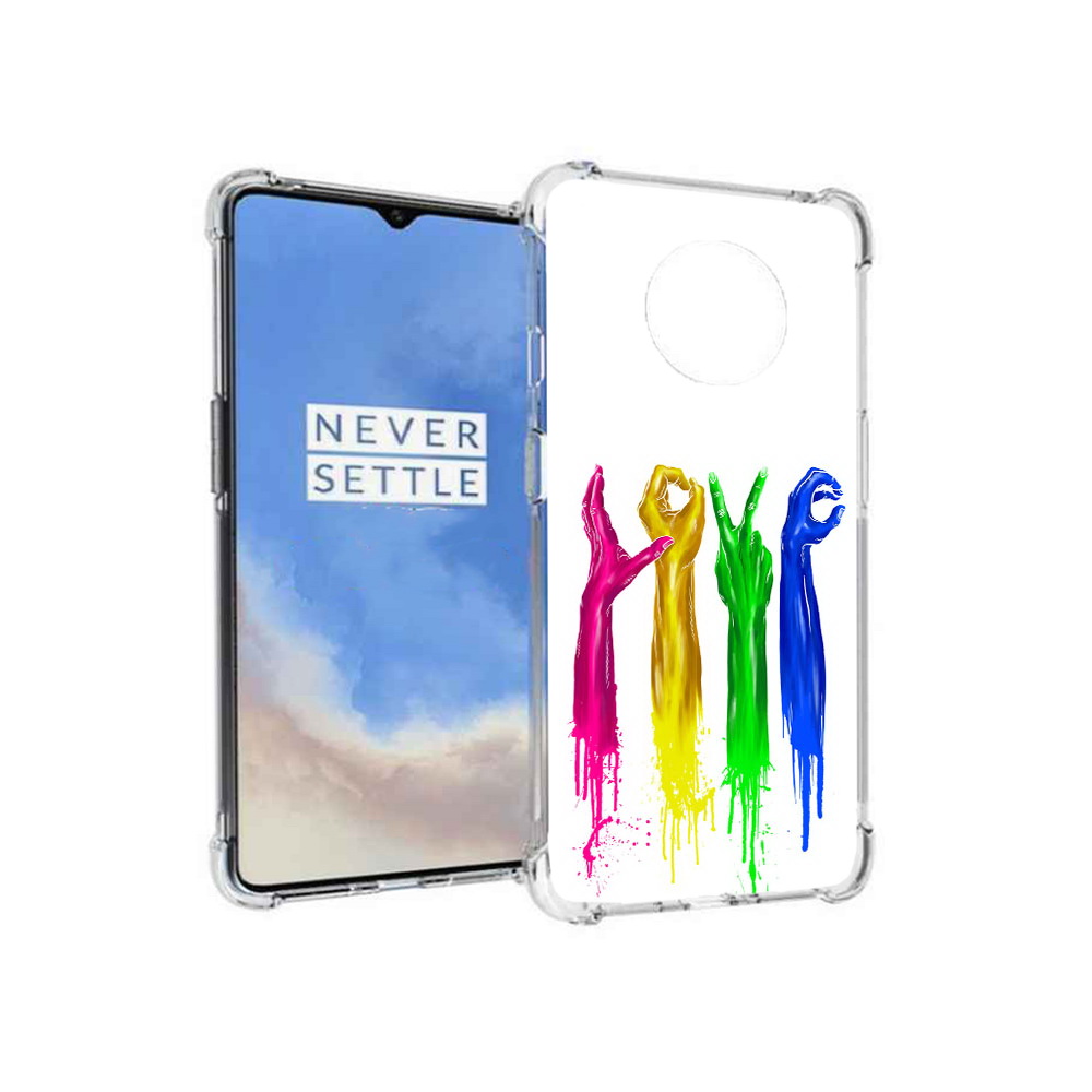 

Чехол MyPads Tocco для OnePlus 7T яркие руки love (PT227044.138.707), Прозрачный, Tocco