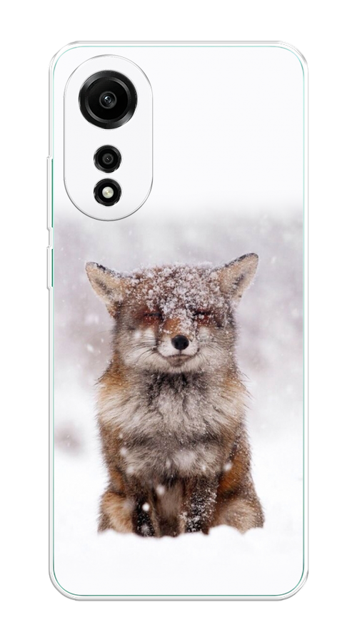 

Чехол на Oppo A78 4G "Зимняя лиса", Белый;серый;коричневый, 2514750-1