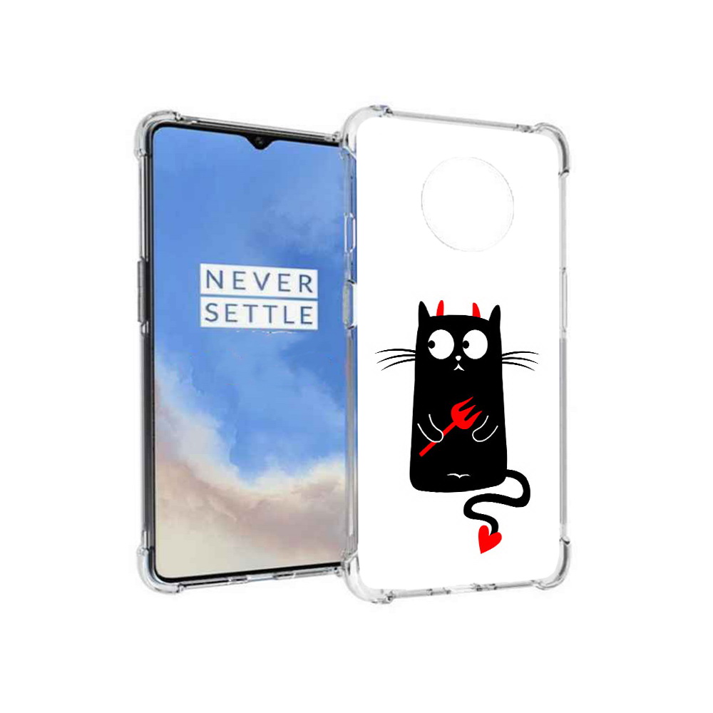 

Чехол MyPads Tocco для OnePlus 7T Кот демон (PT227044.138.97), Прозрачный, Tocco