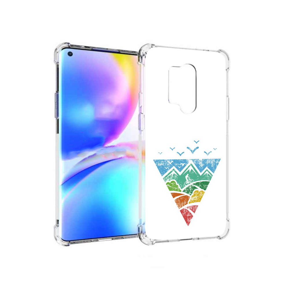 

Чехол MyPads Tocco для OnePlus 8 Pro Лес земля море чайки (PT148281.139.105), Прозрачный, Tocco
