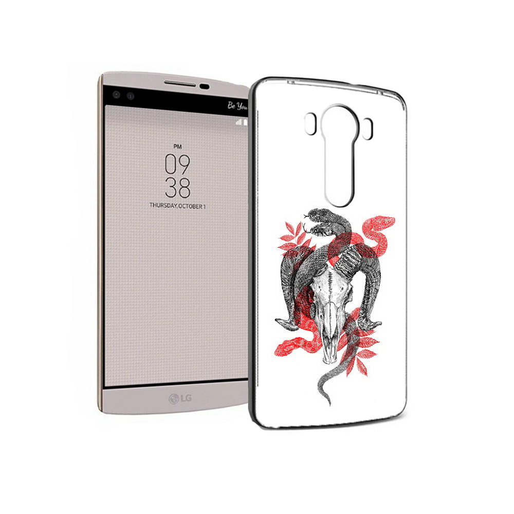 

Чехол MyPads Tocco для LG V10 змея в черепе рисунок (PT25325.78.365), Прозрачный, Tocco