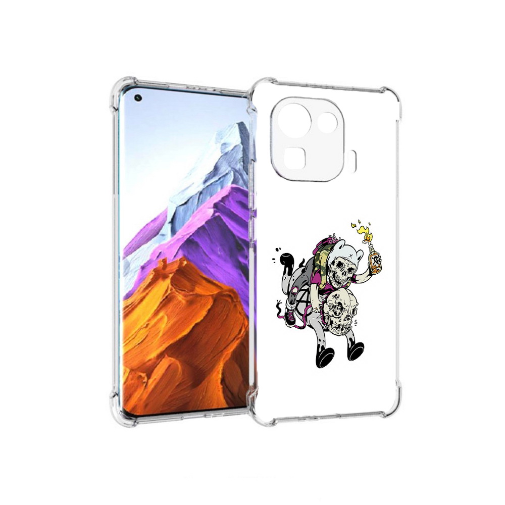 

Чехол MyPads Tocco для Xiaomi 11 Pro время приключений скелеты (PT144585.286.277), Прозрачный, Tocco