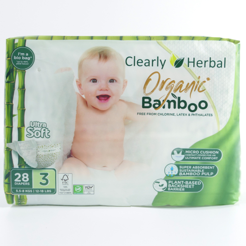 Подгузники Clearly Herbal биоразлагаемые размер 3 5,5-8 кг, 28 шт. CH.Size 3