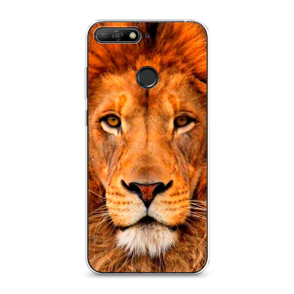 

Чехол на Honor 7C "Благородный лев", Оранжевый, 65750-1