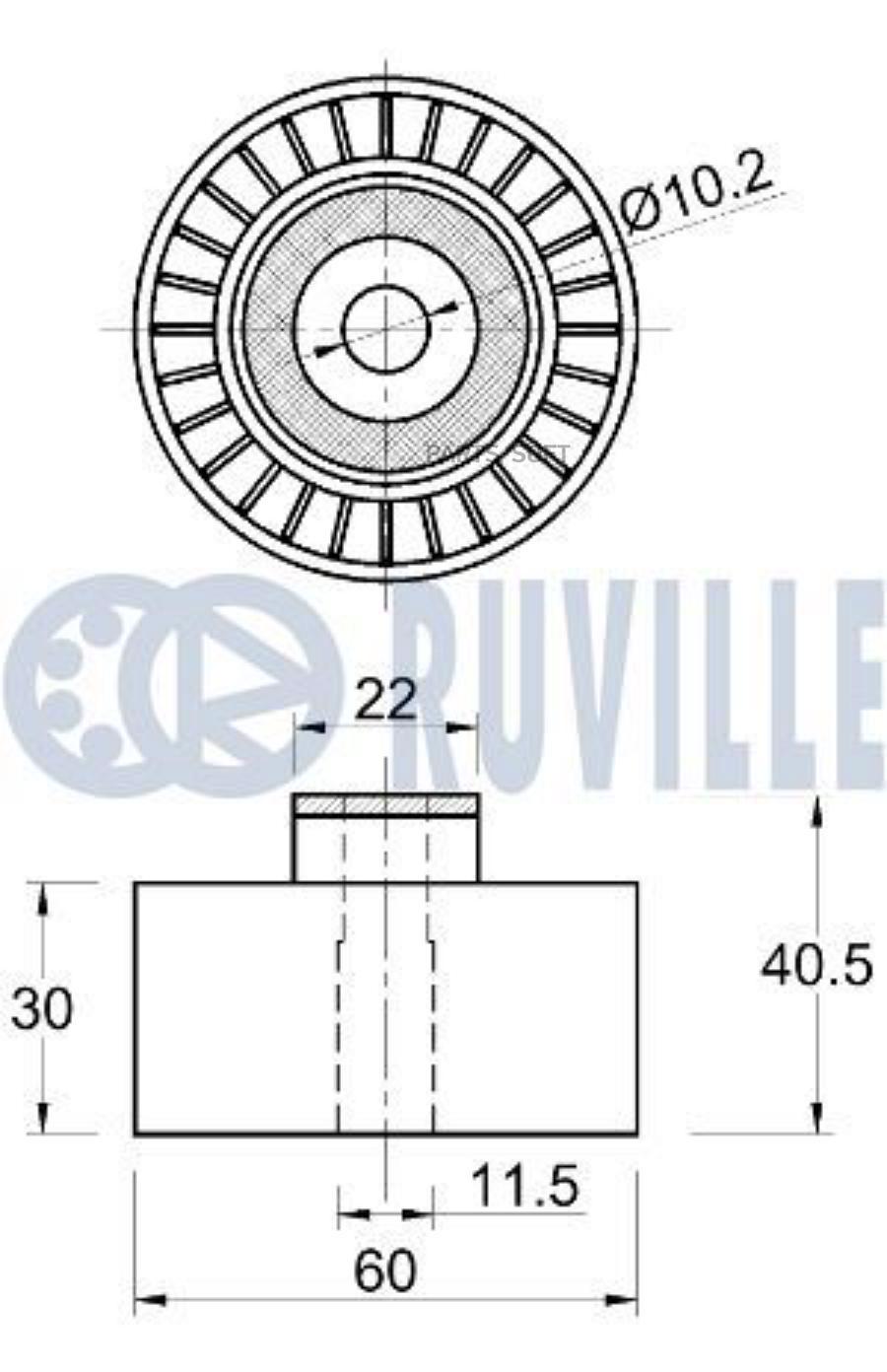 

Ролик Грм Peugeot/Fiat/Citroen 1.9-2.2hdi Ruville арт. 541483