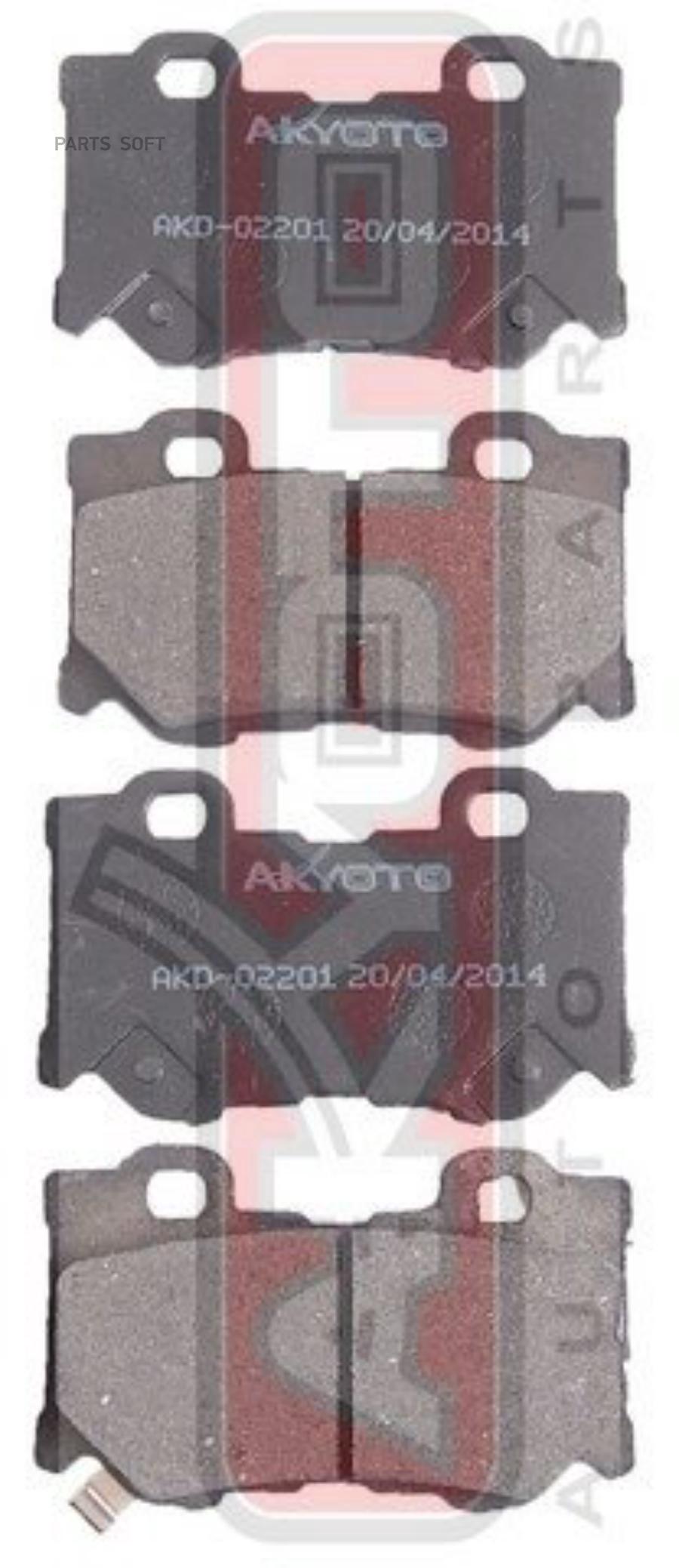

Тормозные колодки Akyoto дисковые AKD02201
