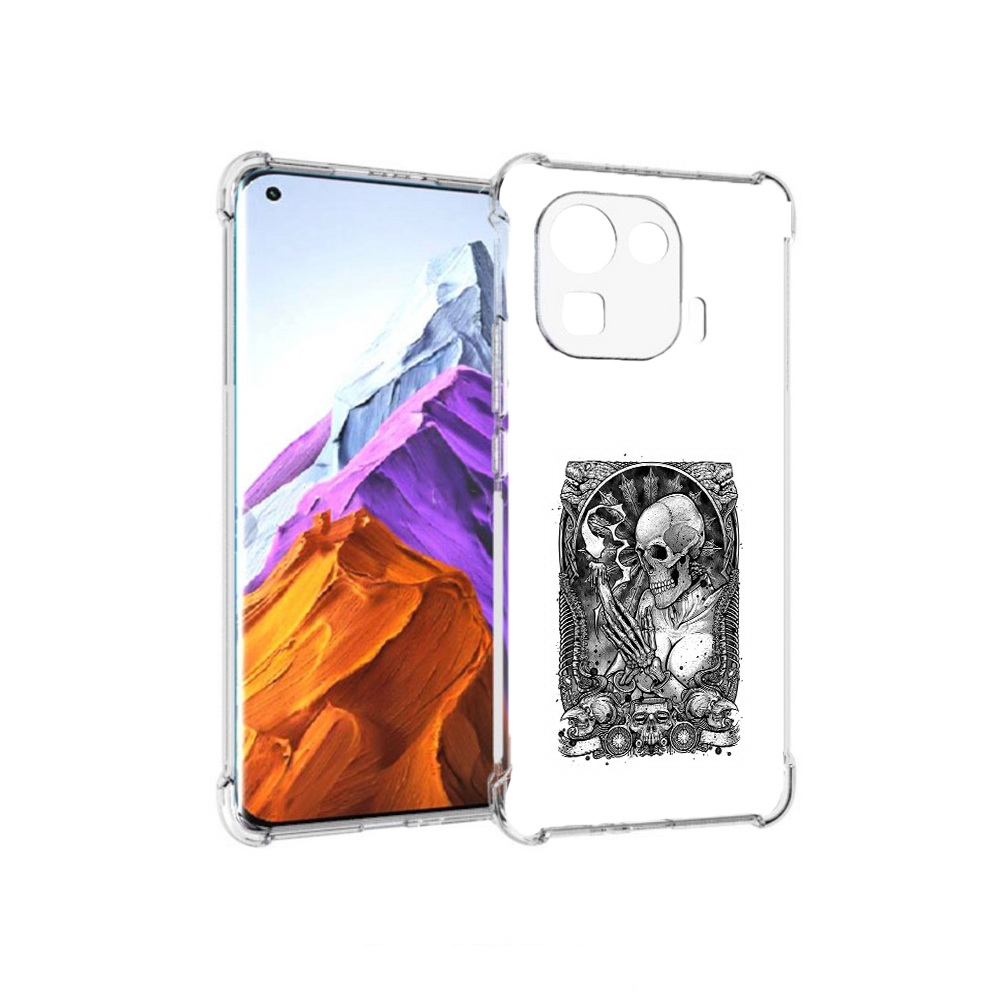 

Чехол MyPads Tocco для Xiaomi 11 Pro девушка скелет (PT144585.286.316), Прозрачный, Tocco