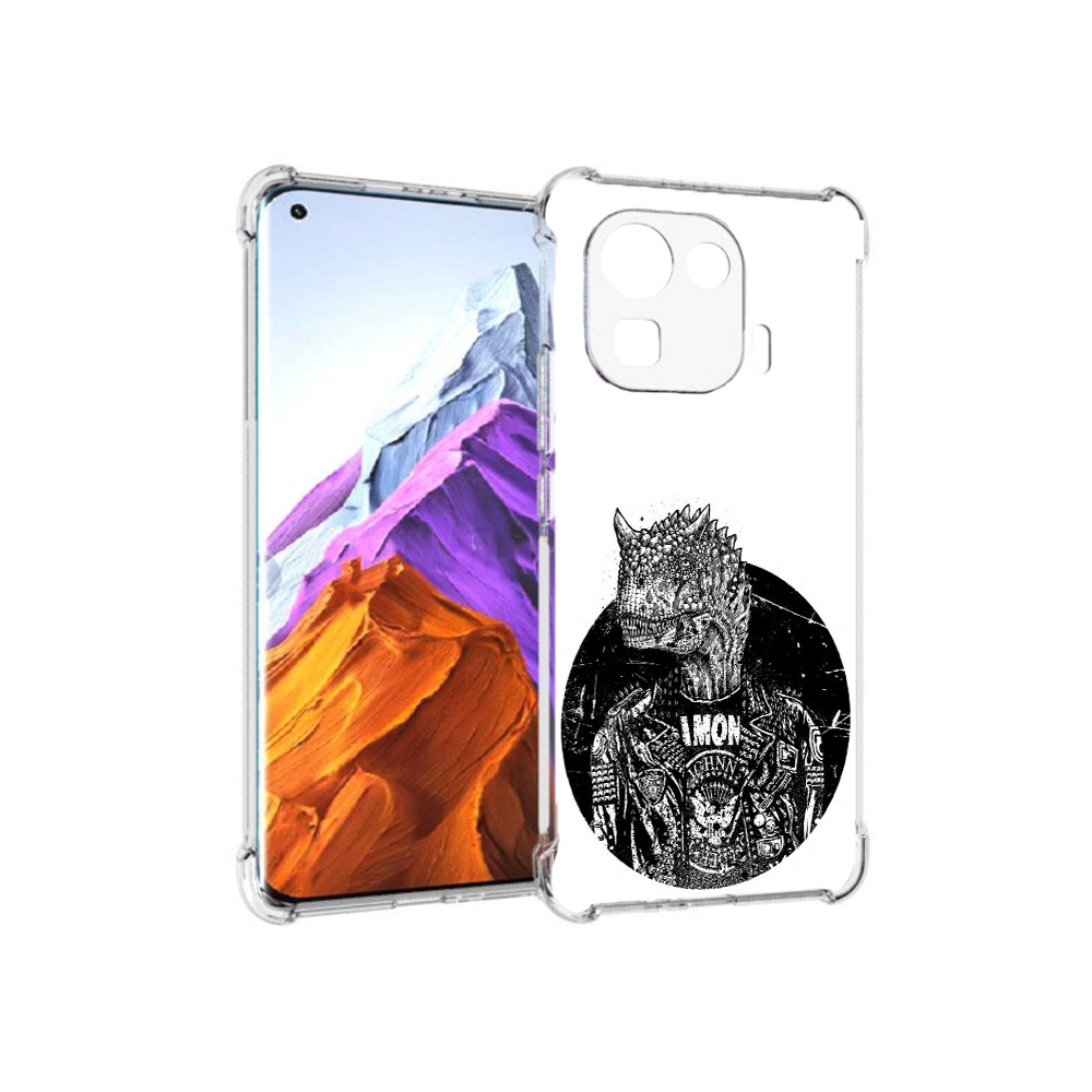 

Чехол MyPads Tocco для Xiaomi 11 Pro динозавр в куртке (PT144585.286.328), Прозрачный, Tocco