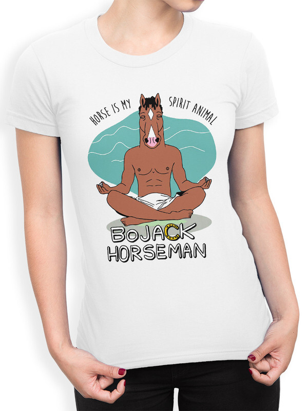 

Футболка женская Dream Shirts BoJack Horseman - Конь БоДжек белая 2XL, BoJack Horseman - Конь БоДжек