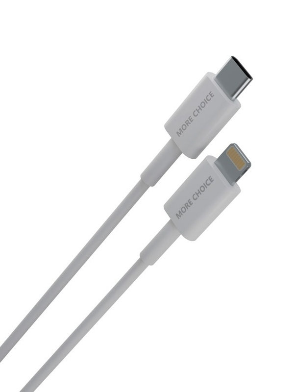 фото Кабель more choice smart k71si usb type-c - lightning 1m white 4627151194141