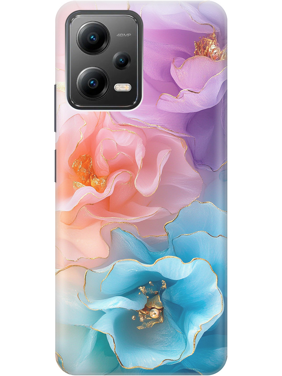 

Силиконовый чехол на Xiaomi Poco X5 5G с принтом "Изумительные цветы", Прозрачный;фиолетовый;голубой;оранжевый;розовый, 767959623