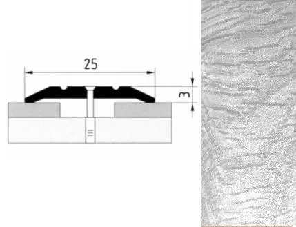 фото Порог апс 001 алюминиевый 900x25x3 мм одноуровневый ос-004 мир профиля