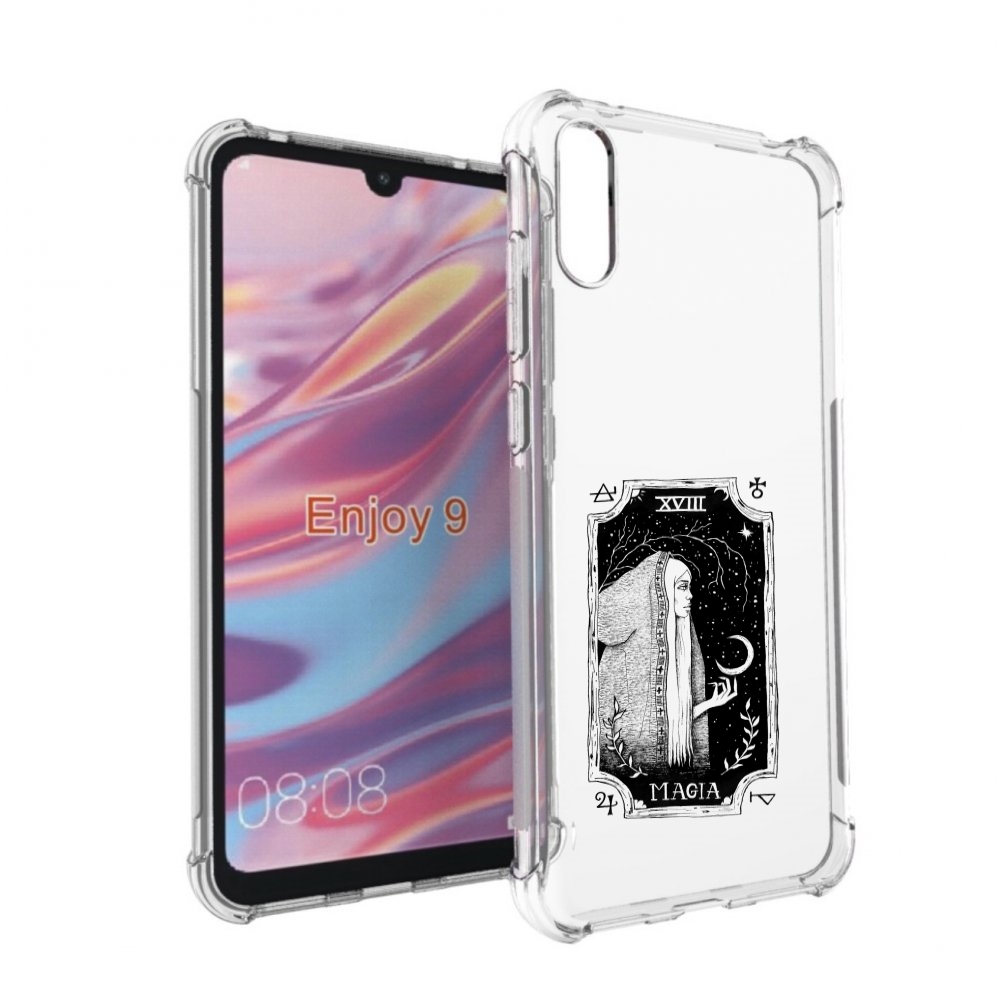 

Чехол бампер MyPads лунная магия для Huawei Enjoy 9., Прозрачный, Tocco
