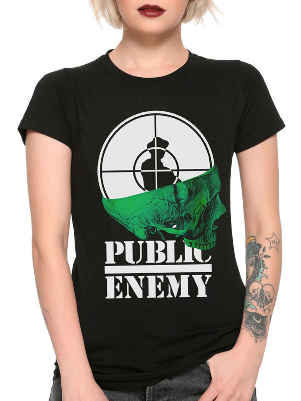 

Футболка женская Dream Shirts Public Enemy черная XL, Public Enemy