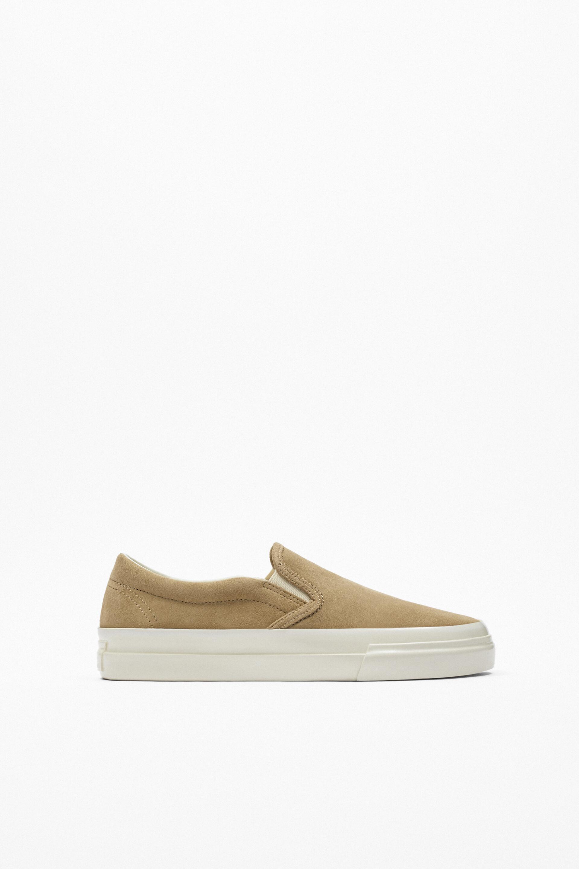 

Слипоны мужские ZARA 12282920 бежевые 40 RU (доставка из-за рубежа), 12282920