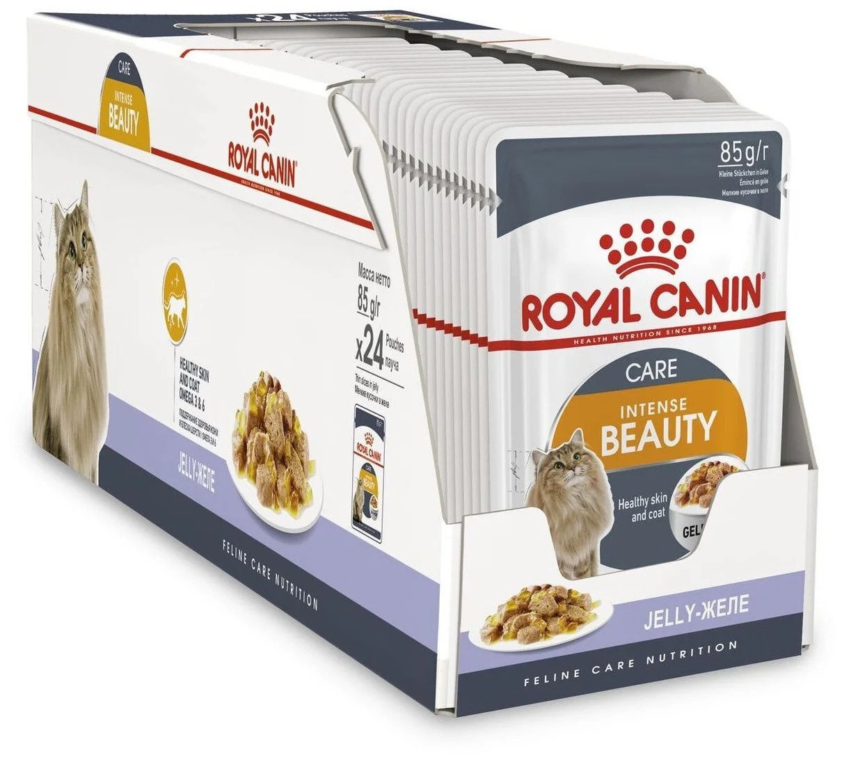 фото Влажный корм для кошек royal canin intense beauty при аллергии, домашняя птица, 24шт, 85г