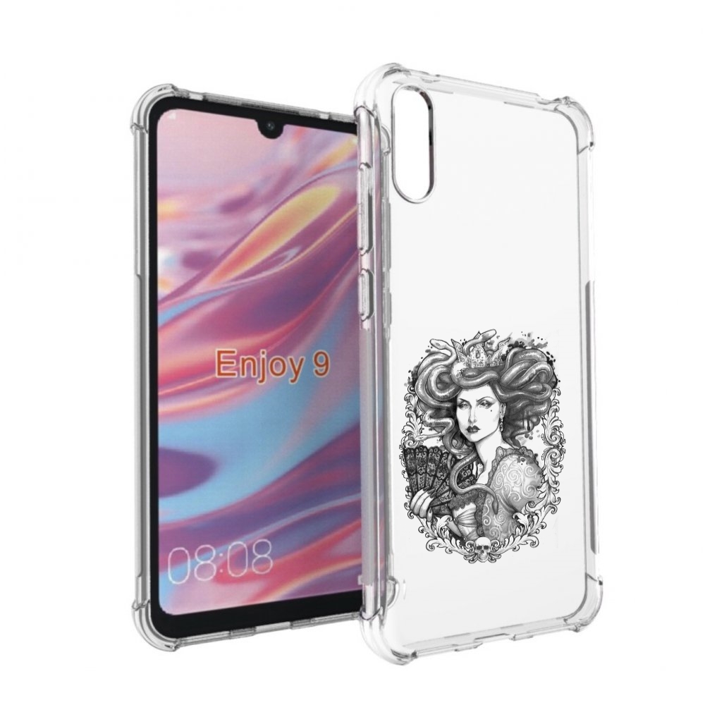 

Чехол бампер MyPads медуза черно белый для Huawei Enjoy 9., Прозрачный, Tocco