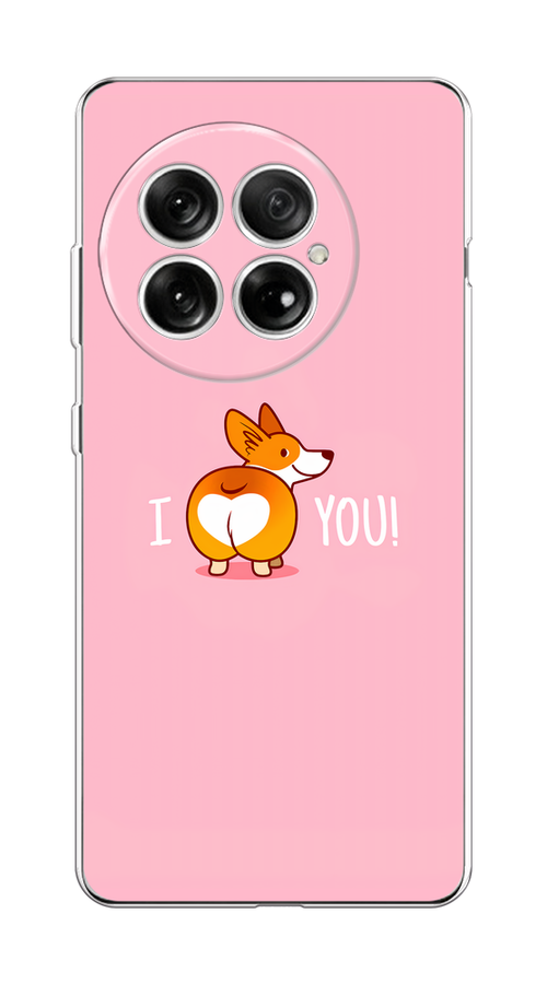 

Чехол на OnePlus 13 Корги I love you, Розовый;коричневый;белый, 155350-1
