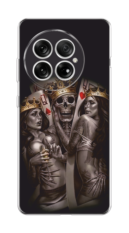 

Чехол на OnePlus 13 Карты король и королевы, Серый;желтый, 155350-1