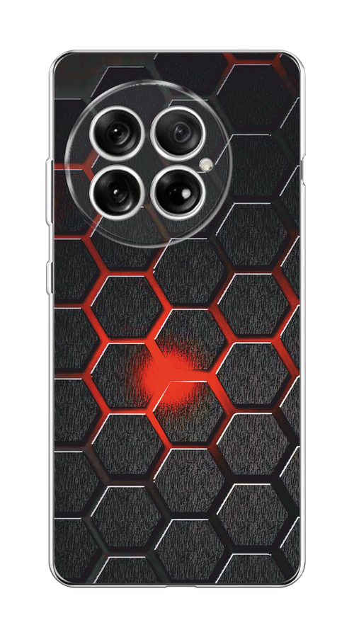 

Чехол на OnePlus 13 Соты красные, Красный;черный;серый, 155350-1