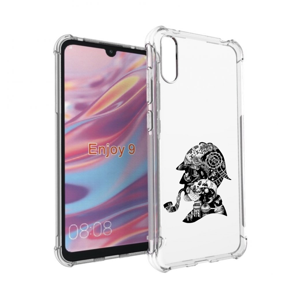 

Чехол бампер MyPads мужчина с трубкой абстракция для Huawei Enjo, Прозрачный, Tocco
