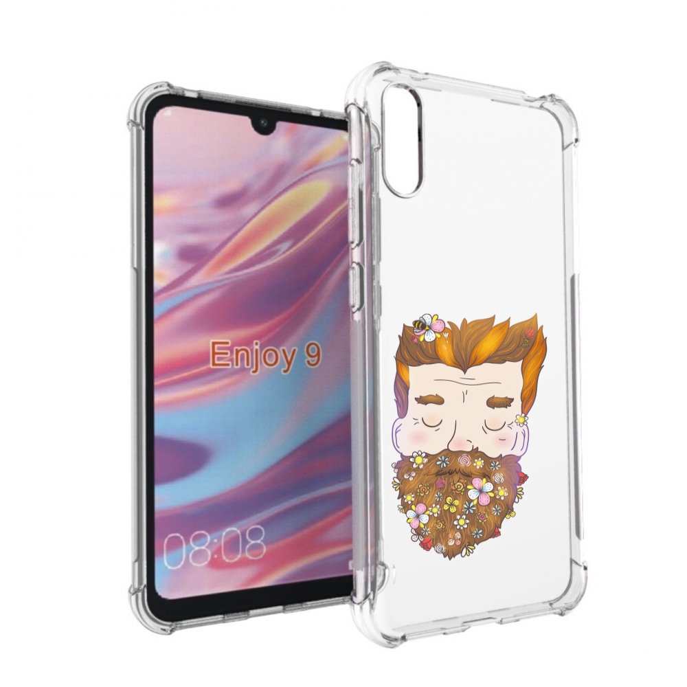

Чехол бампер MyPads мужчина с цветами в бороде для Huawei Enjoy, Прозрачный, Tocco