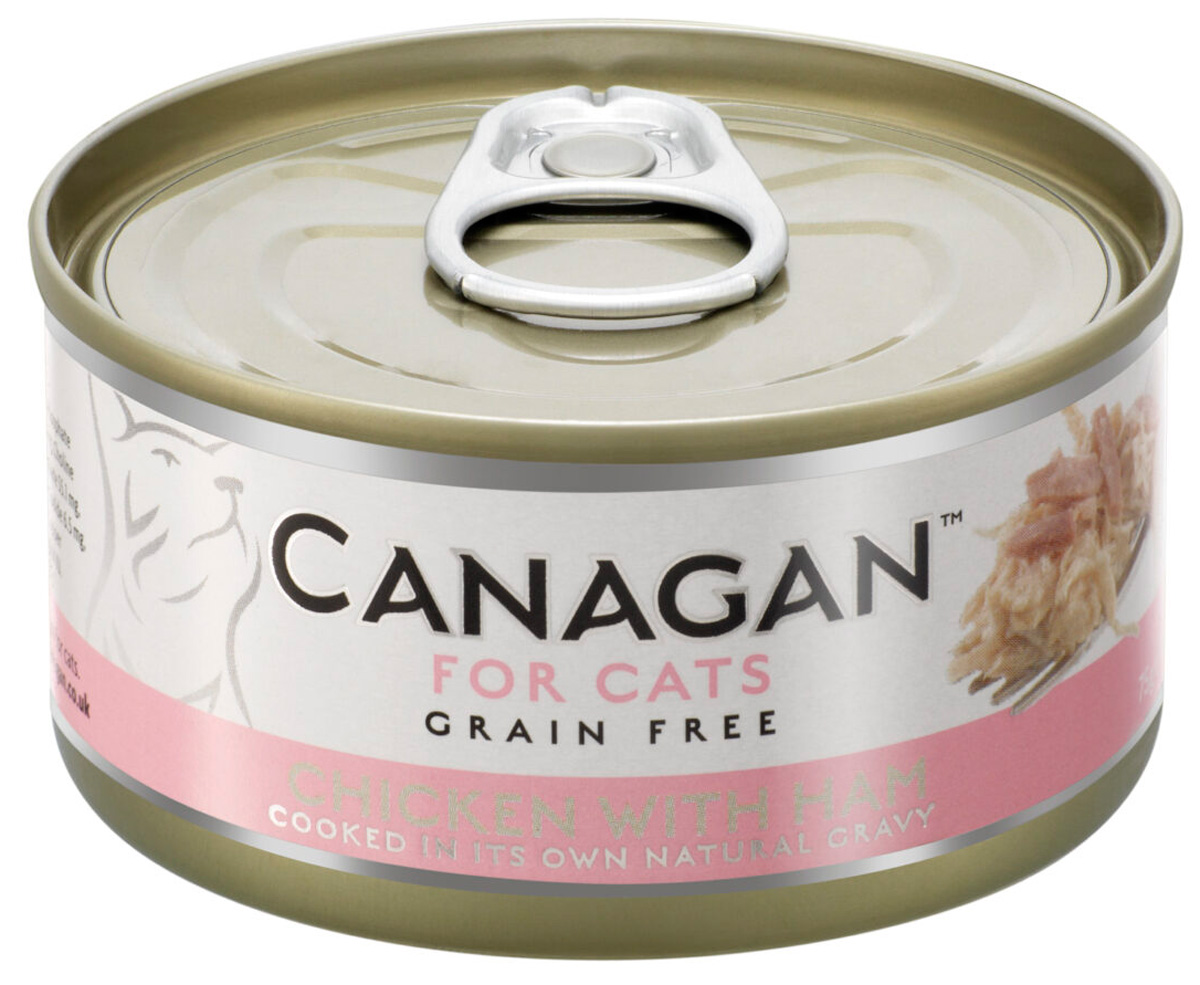 фото Влажный корм для кошек canagan grain free беззерновой, с курицей и ветчиной в соусе, 75г