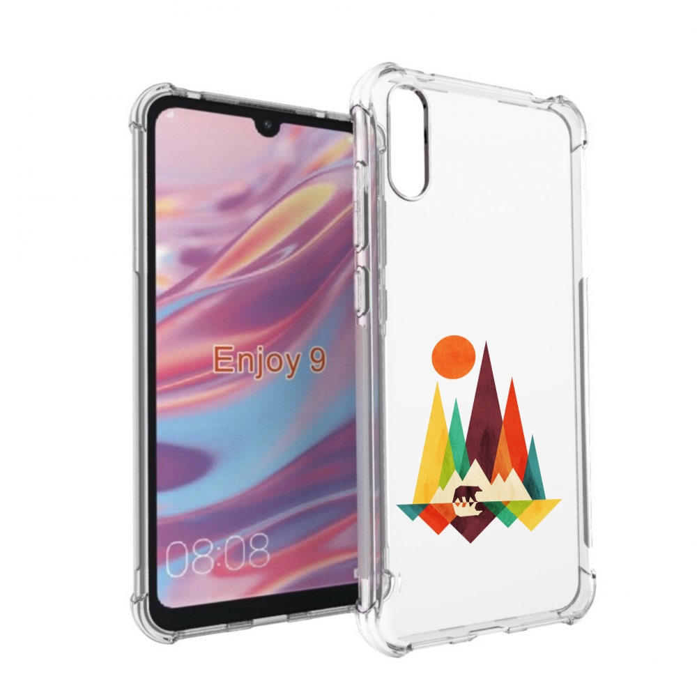 

Чехол бампер MyPads нарисованные горы с медведем для Huawei Enjo, Прозрачный, Tocco