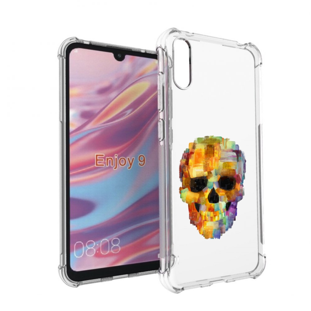 

Чехол бампер MyPads нарисованный череп для Huawei Enjoy 9., Прозрачный, Tocco