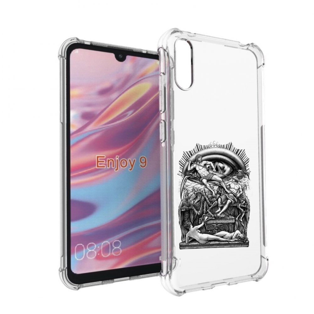 

Чехол бампер MyPads оракул черно белый для Huawei Enjoy 9., Прозрачный, Tocco