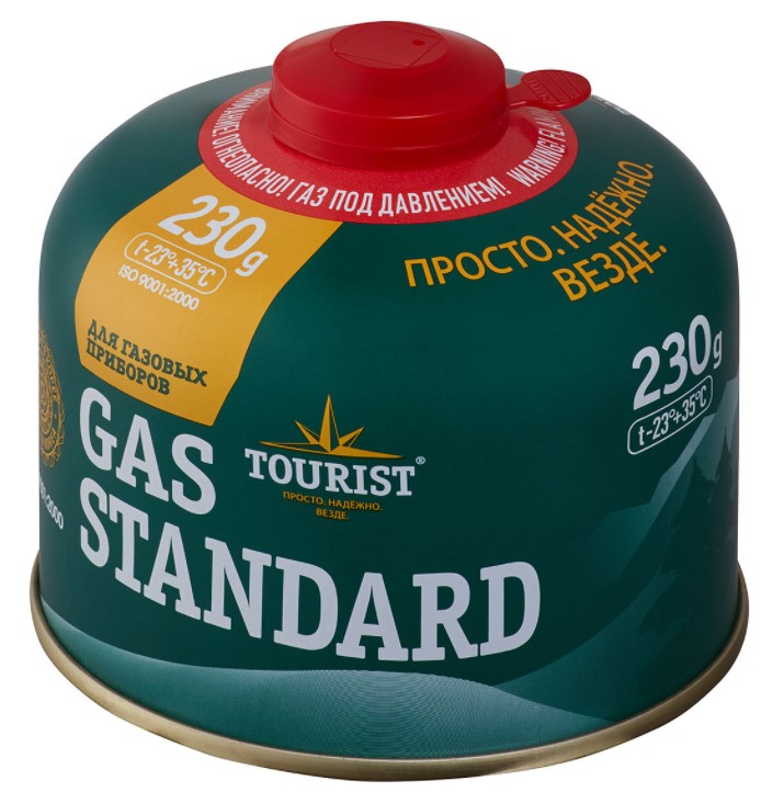 фото Баллон газовый резьбовой tourist standard 230г tourist standart