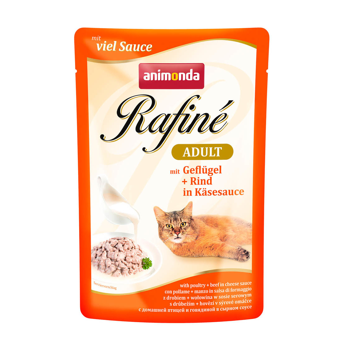 фото Влажный корм для кошек animonda rafine adult, домашняя птица, говядина, 24шт, 100г