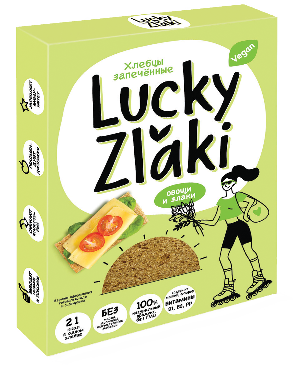 

Хлебцы злаковые Lucky Zlaki с овощами 72 г