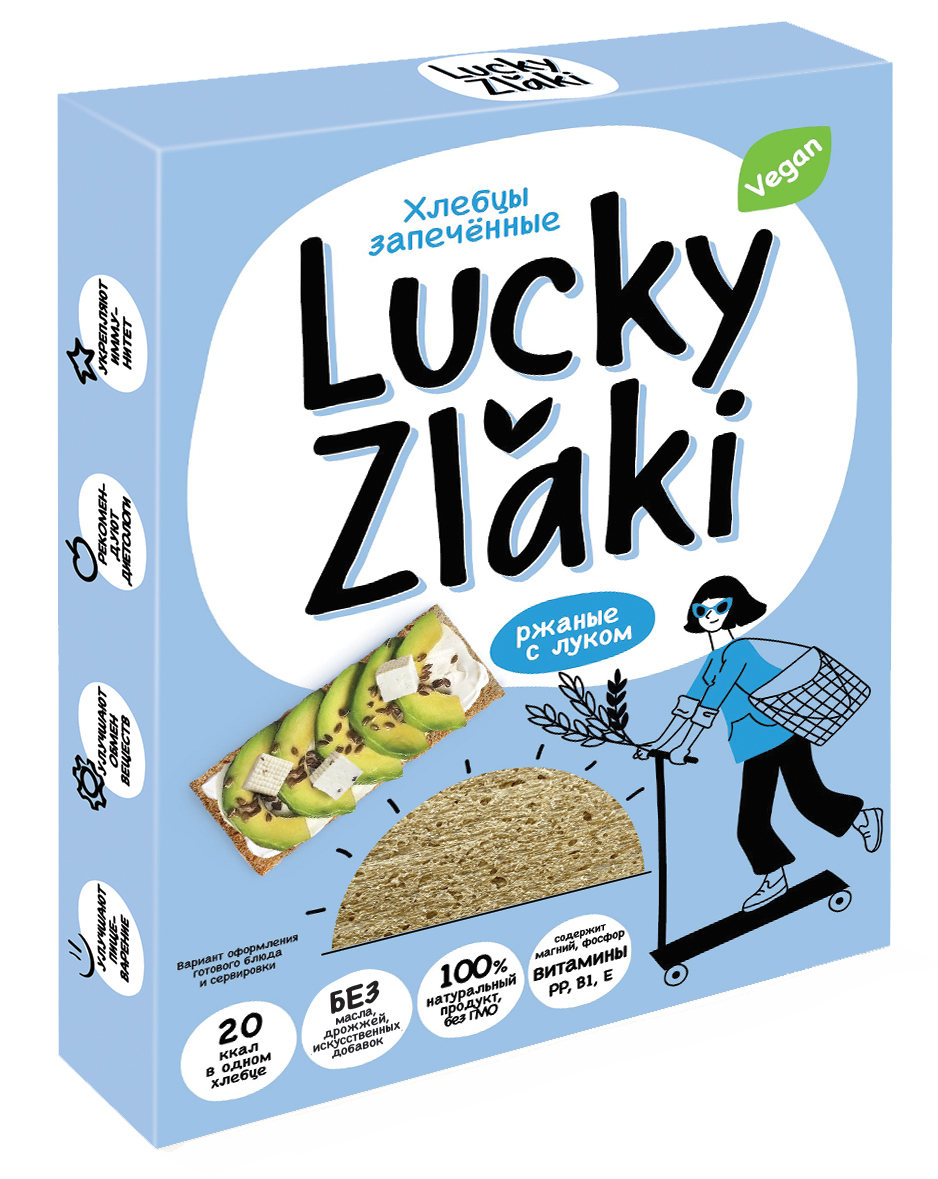 

Хлебцы ржаные Lucky Zlaki с луком 72 г