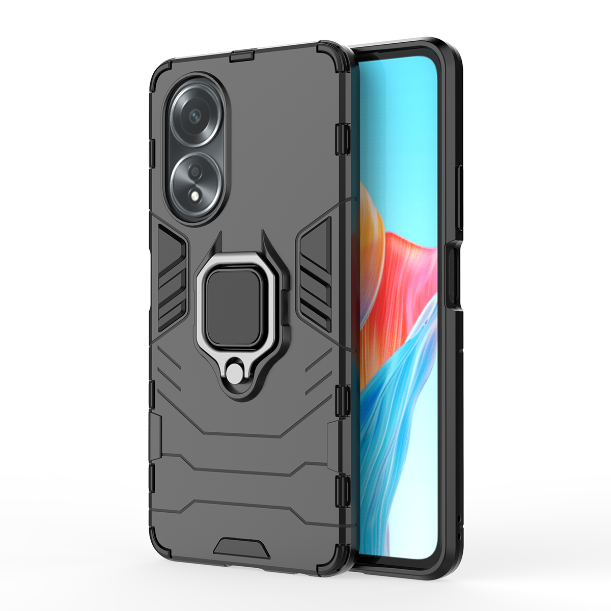 

Противоударный чехол с кольцом Panther Case для OPPO A58, черный, Panther Case